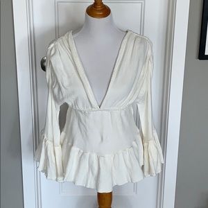 NWOT Jen's Pirate Booty Blouse Long Sleeve Top P/S